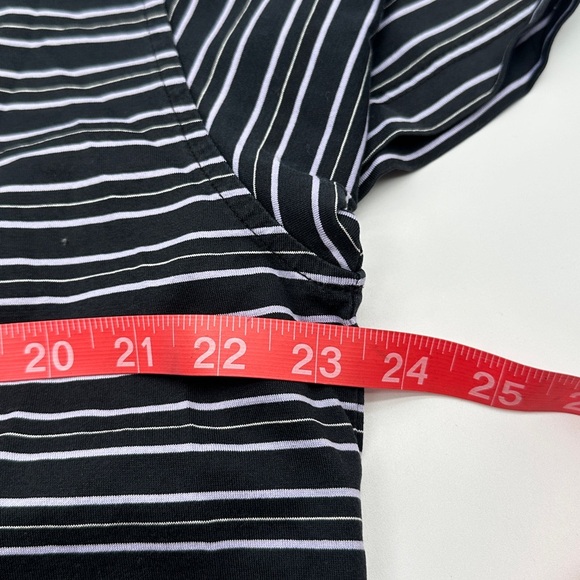 Peter Millar Mens Golf Polo Shirt Large Black Striped Short Sleeve Casual - Picture 8 of 9